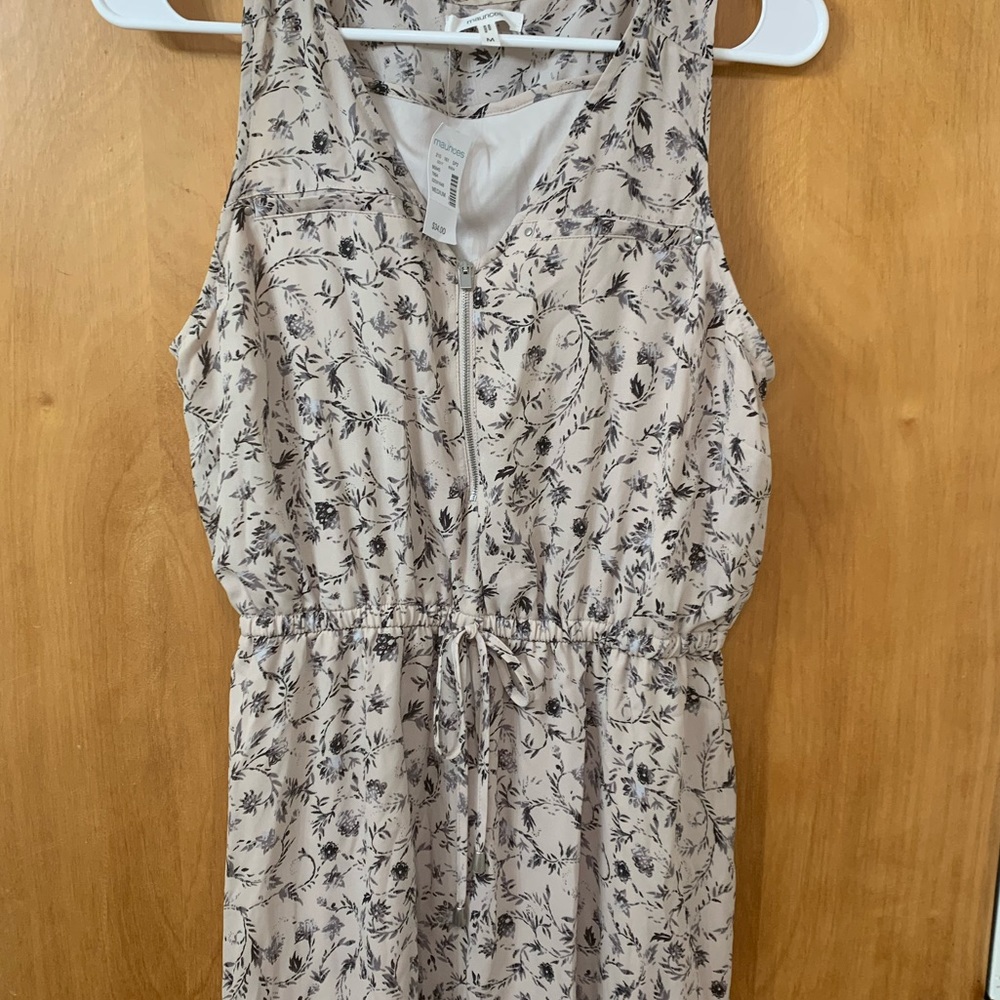 Maurice’s Beige Floral Dress, Size Medium